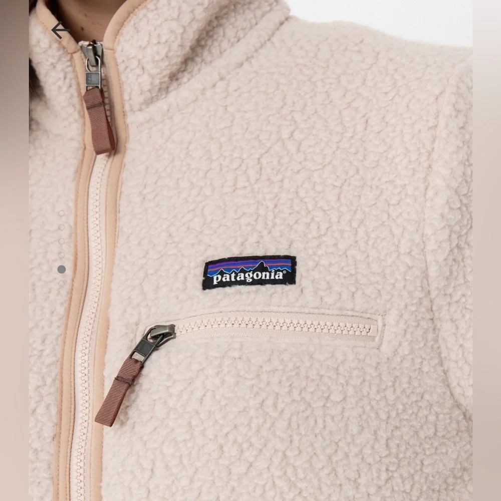 PATAGONIA WOMENS RETRO PILE FLEECE MARSUPIAL-SHROOM TAUPE! - Picture 8 of 10